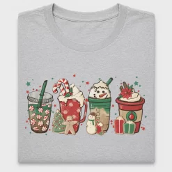 Christmas Coffee Drinks DTF Transfer