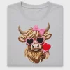 Valentine Highland Cow DTF Transfer