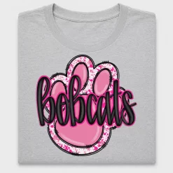 Pink Bobcats Paw Print DTF Transfer