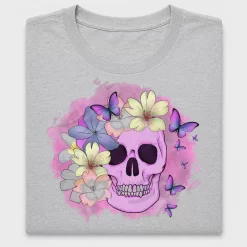 Watercolor Skull Butterfly DTF Transfer