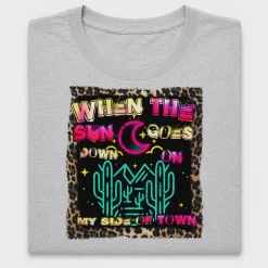 Retro Western Neon Moon DTF Transfer