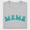 Mama Sequin Teal DTF Transfer