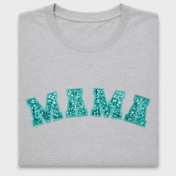 Mama Sequin Teal DTF Transfer