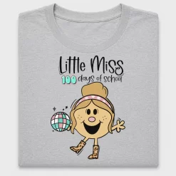 Little Miss 100 Days of School DTF Transfer