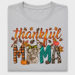Thankful Mama Highland Cow DTF Transfer