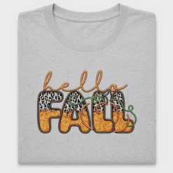 Hello Fall Faux Embroidery DTF Transfer