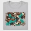 Turquoise Leopard Cowhide DTF Transfer