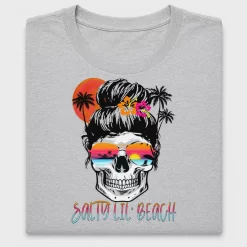 Salty Lil Beach Skull DTF Transfer