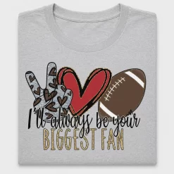 Peace Sign Football Heart DTF Transfer