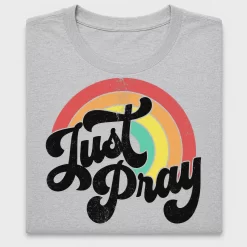 Retro Just Pray Rainbow DTF Transfer