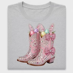 Bling Bunny Boots Easter DTF Transfer