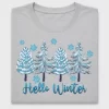 Hello Winter Snowy Trees DTF Transfer