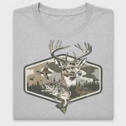 Retro Outdoor Deer Duck Fishing DTF Transfer