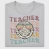 Retro Teacher Smiley Face DTF Transfer