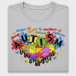 Autism Awareness Puzzle Heart DTF Transfer