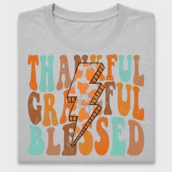 Retro Thankful Grateful Blessed DTF Transfer