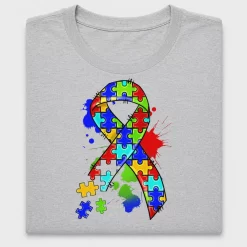 Autism Awareness Ribbon Puzzle DTF Transfer