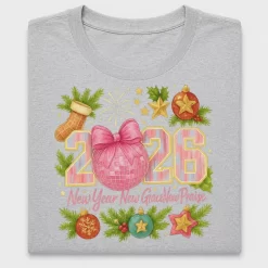 New Year 2026 Disco Ball DTF Transfer