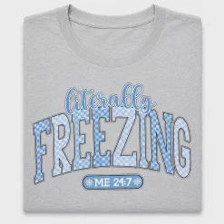 Literally Freezing Funny Christmas DTF Transfer