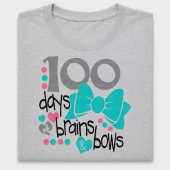 100 Days Brains And Bows DTF Transfer