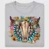 Boho Bull Skull Sunflower DTF Transfer