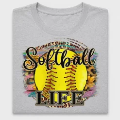 Softball Life Leopard Print DTF Transfer