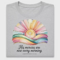 His Mercies Colorful Cross DTF Transfer