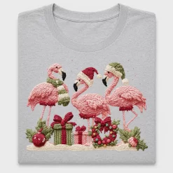 Cozy Christmas Flamingo DTF Transfer