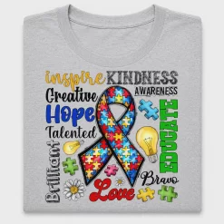 Autism Awareness Ribbon DTF Transfer