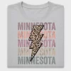 Minnesota Leopard Lightning Bolt DTF Transfer