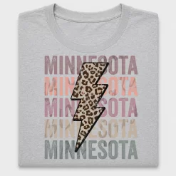 Minnesota Leopard Lightning Bolt DTF Transfer