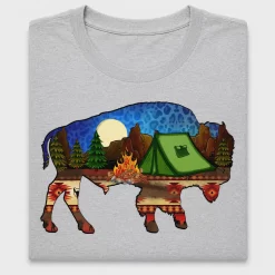 Boho Buffalo Camping DTF Transfer