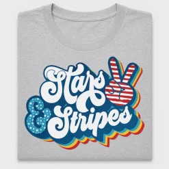 Retro Stars and Stripes Peace Sign DTF Transfer