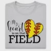 Softball Heart Field DTF Transfer