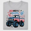 Red White Boom Monster Truck DTF Transfer