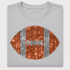 Sequin Football DTF Transfer