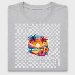 Tropical Sunset Palm Trees DTF Transfer