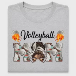 Volleyball Mom Afro Messy Bun DTF Transfer
