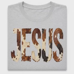 Brushstroke Jesus Cow Print DTF Transfer
