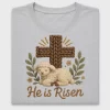 He Is Risen Lamb DTF Transfer