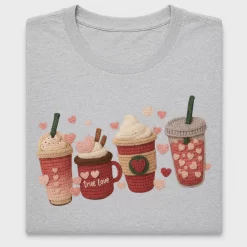 Valentine Crochet Coffee Cup DTF Transfer