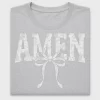 Floral Lace Amen Coquette Bow DTF Transfer