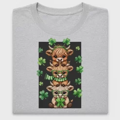St. Patrick's Day Highland Cow DTF Transfer