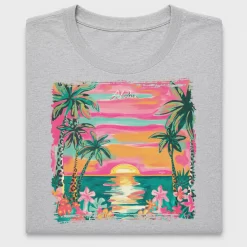 Aloha Sunset Beach Palm DTF Transfer