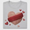 Chunky Knit Heart DTF Transfer