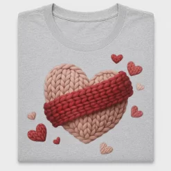 Chunky Knit Heart DTF Transfer