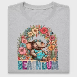 Beach Bum Elephant Floral DTF Transfer