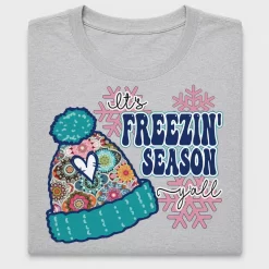 Let's Freezin Season Beanie DTF Transfer