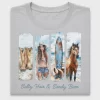 Salty Hair Sandy Bun Cowgirl DTF Transfer