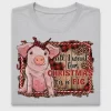 Christmas Pig DTF Transfer Design